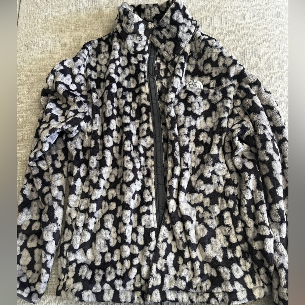 The North Face Black and Gray Patterned Jacket